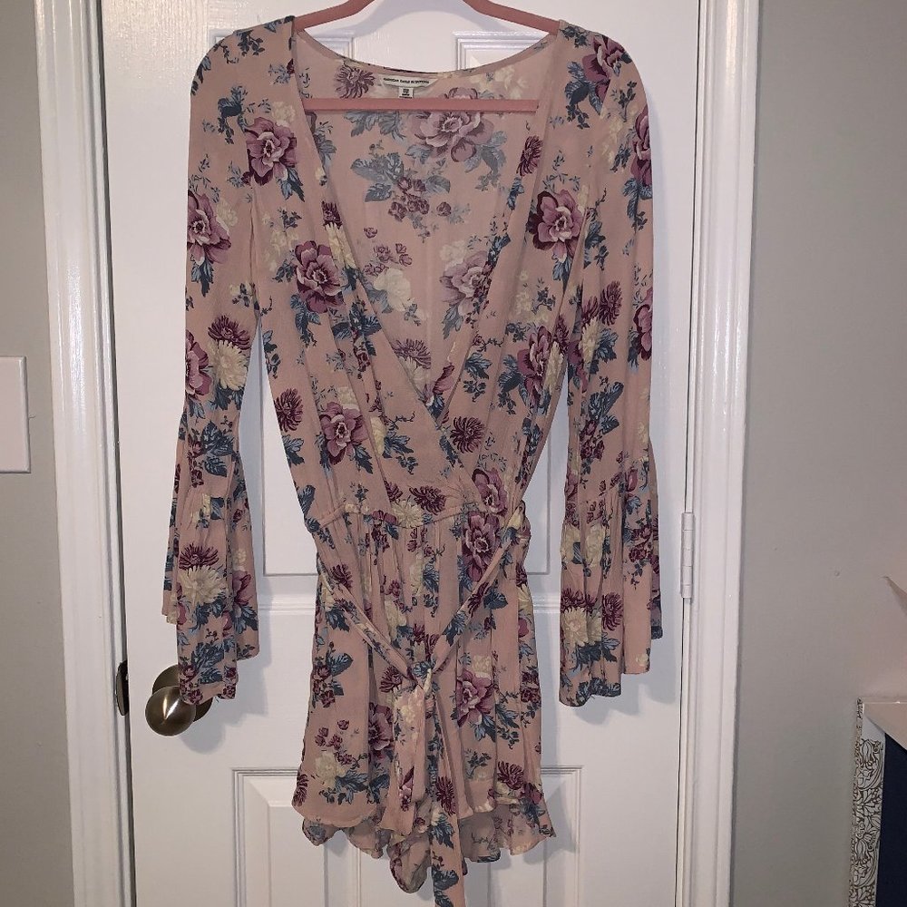 AE Long Sleeve Floral Romper
